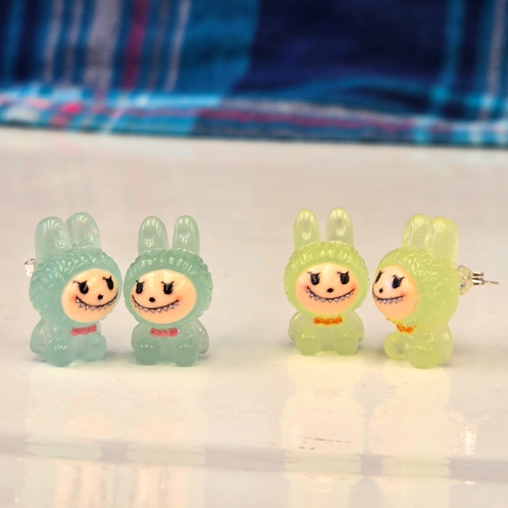 Handmade Labubu Bunny Stud Earrings